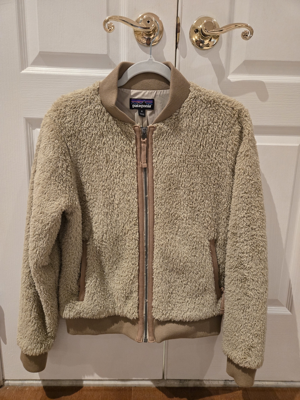 Patagonia Beige Sherpa Puffer Jacket